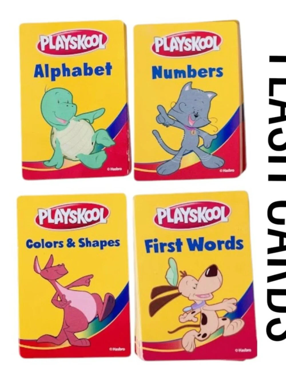 Playskool Alphabet Words Numbers Shapes Colors Vocabulary Flash Card Educational
